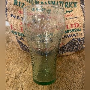 Enjoy Coca-Cola Tinted Green Glass Cup